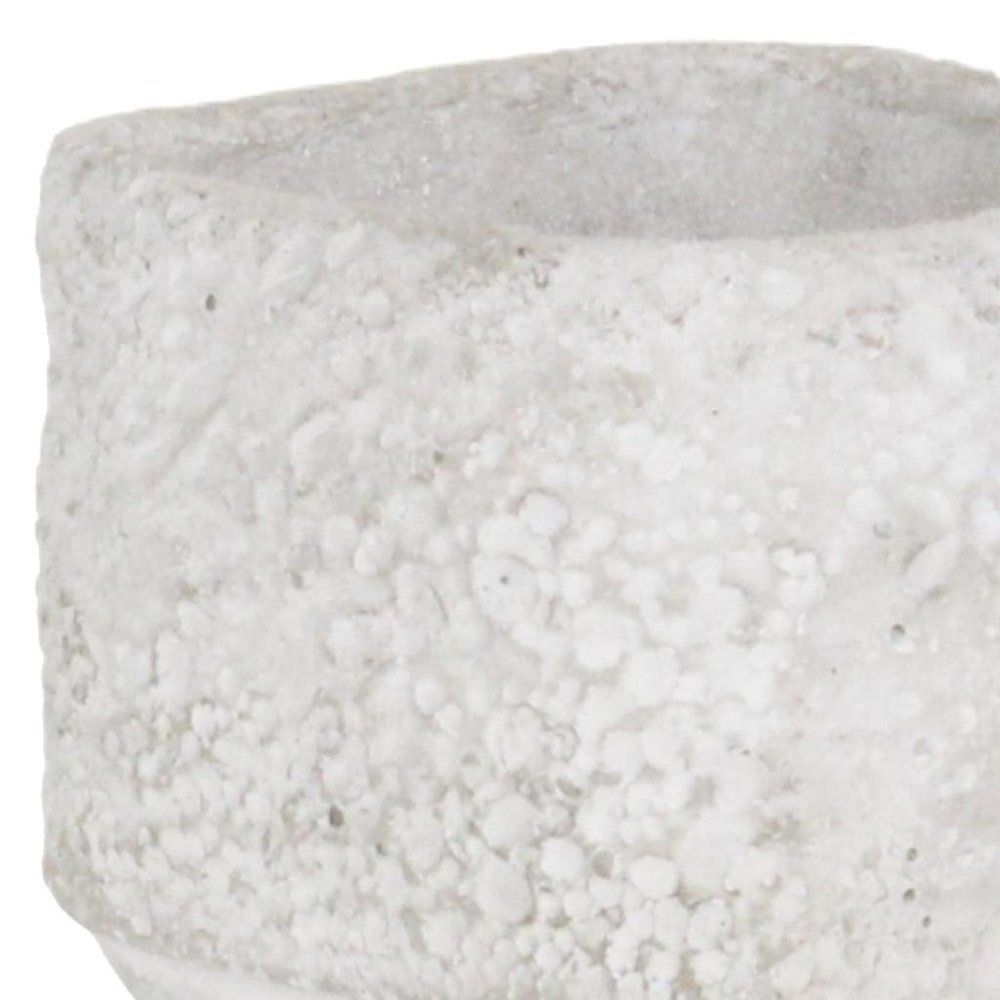 Gray Cement 106 Ounce Crackle Square Distressed Pot Planter HomeRoots