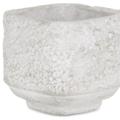 Gray Cement 106 Ounce Crackle Square Distressed Pot Planter HomeRoots