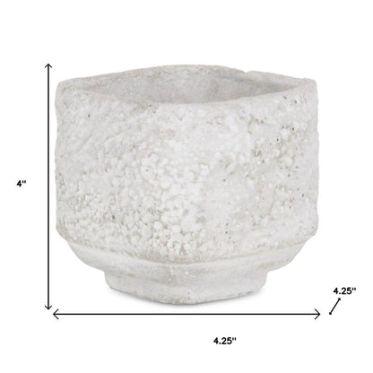 Gray Cement 106 Ounce Crackle Square Distressed Pot Planter HomeRoots