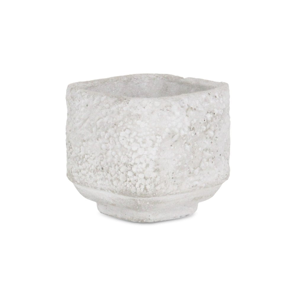 Gray Cement 106 Ounce Crackle Square Distressed Pot Planter HomeRoots