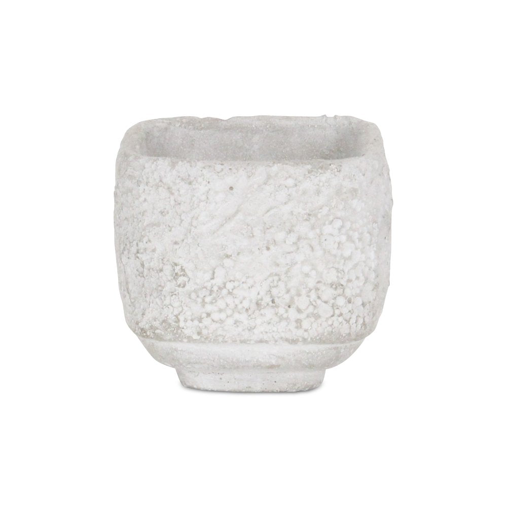 Gray Cement 106 Ounce Crackle Square Distressed Pot Planter HomeRoots