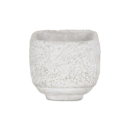 Gray Cement 106 Ounce Crackle Square Distressed Pot Planter HomeRoots