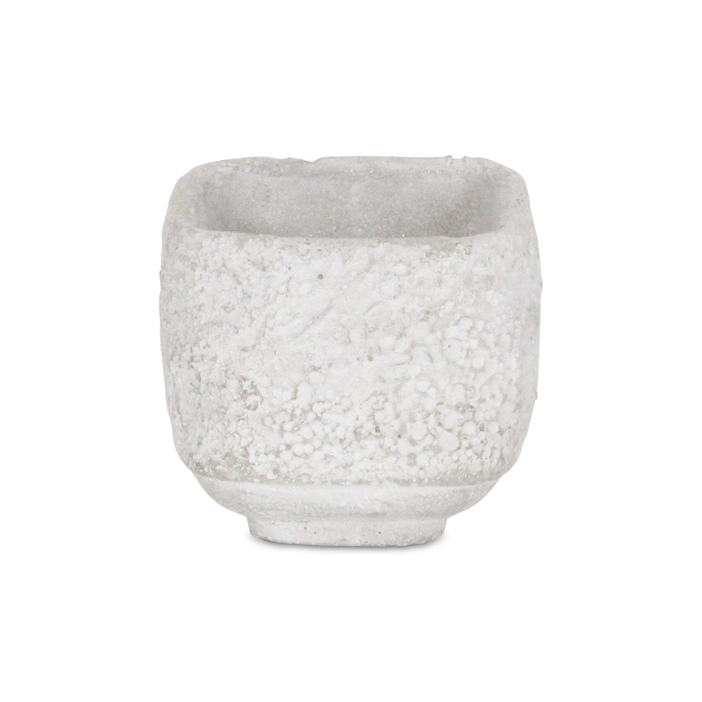 Gray Cement 106 Ounce Crackle Square Distressed Pot Planter HomeRoots