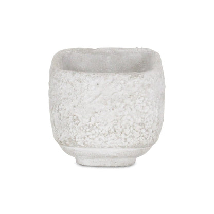 Gray Cement 106 Ounce Crackle Square Distressed Pot Planter HomeRoots