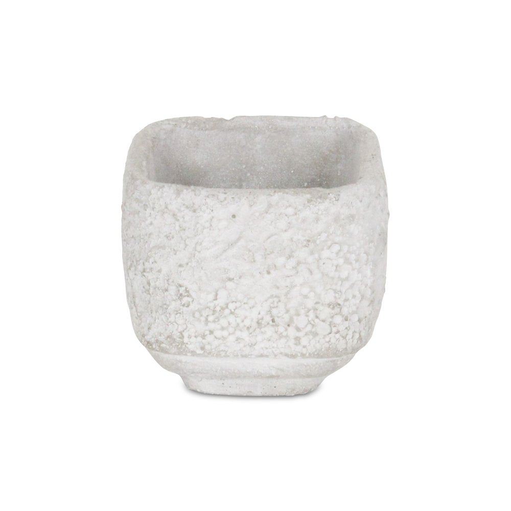 Gray Cement 106 Ounce Crackle Square Distressed Pot Planter HomeRoots