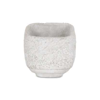 Gray Cement 106 Ounce Crackle Square Distressed Pot Planter HomeRoots