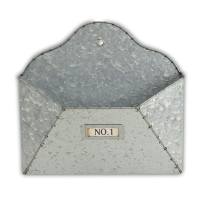 12" Gray Galvanized Metal Paper Organizer HomeRoots