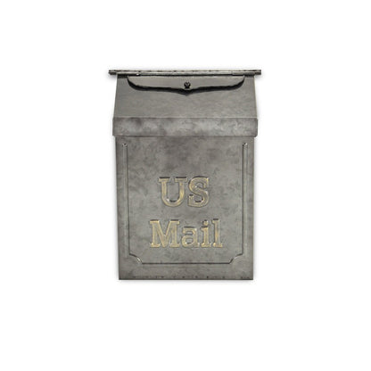 9" Gray Galvanized Metal Paper Organizer With Lid HomeRoots