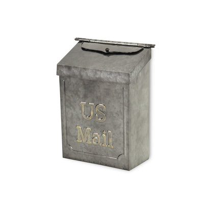 9" Gray Galvanized Metal Paper Organizer With Lid HomeRoots