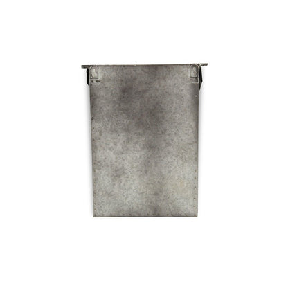 9" Gray Galvanized Metal Paper Organizer With Lid HomeRoots