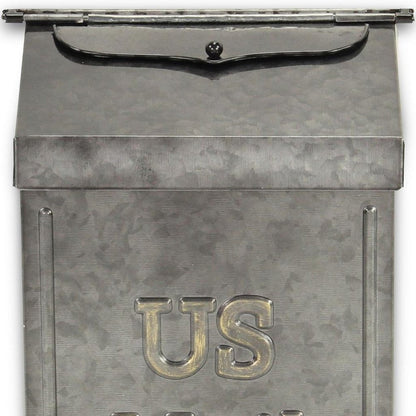 9" Gray Galvanized Metal Paper Organizer With Lid HomeRoots