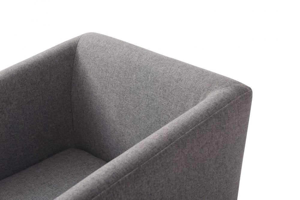 Dark Gray And Brass Upholstered Fabric Dining Arm Chair HomeRoots