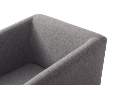 Dark Gray And Brass Upholstered Fabric Dining Arm Chair HomeRoots