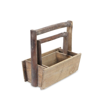 Set of Two Natural Solid Wood Cube or Bin HomeRoots