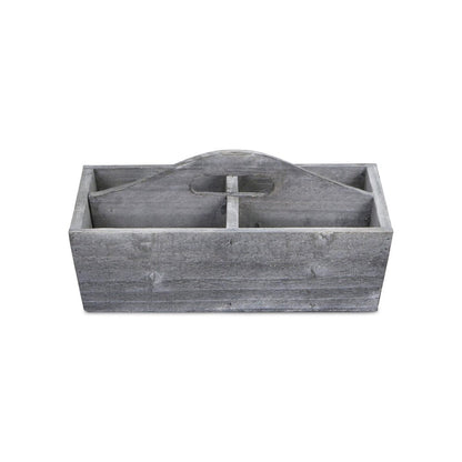 14" Gray Solid Wood Organizing Box HomeRoots