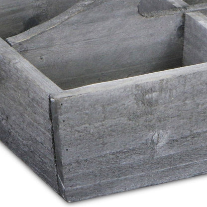 14" Gray Solid Wood Organizing Box HomeRoots