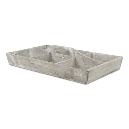 21" Gray Solid Wood Organizing Box HomeRoots