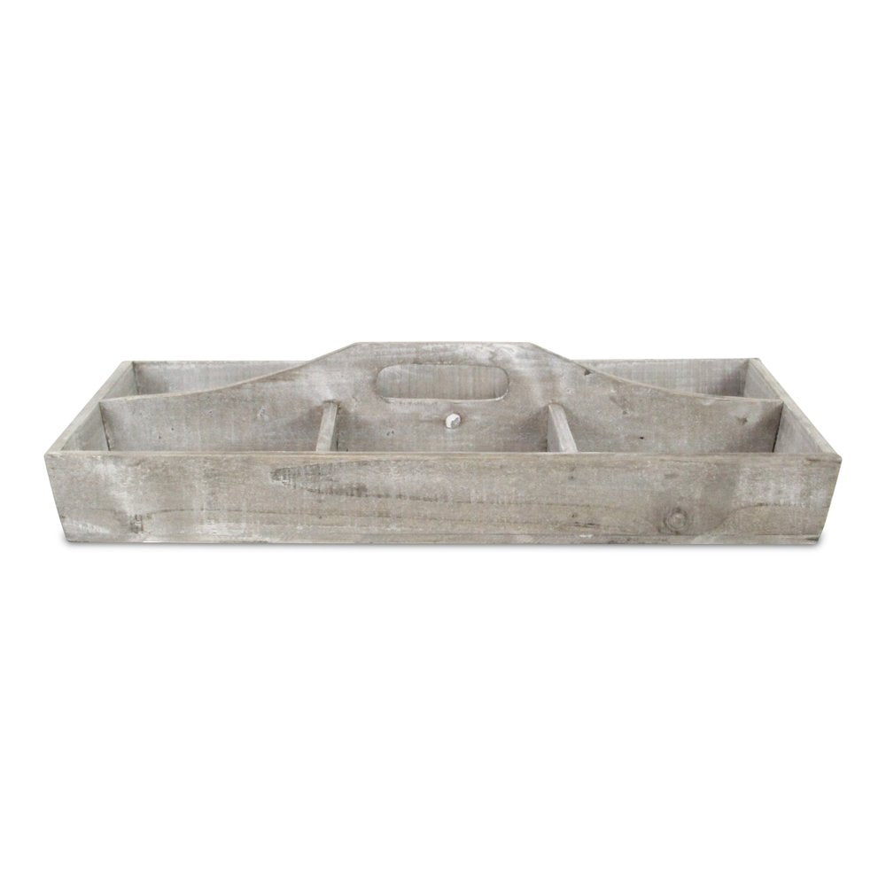 21" Gray Solid Wood Organizing Box HomeRoots