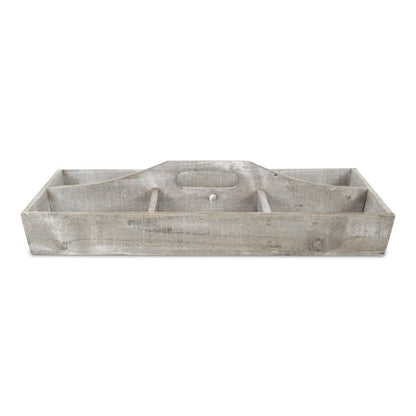 21" Gray Solid Wood Organizing Box HomeRoots