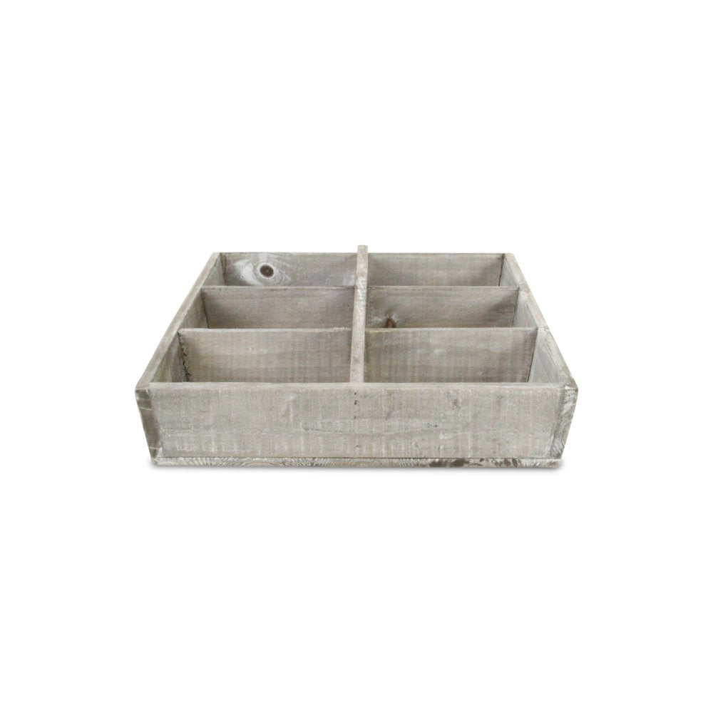 21" Gray Solid Wood Organizing Box HomeRoots