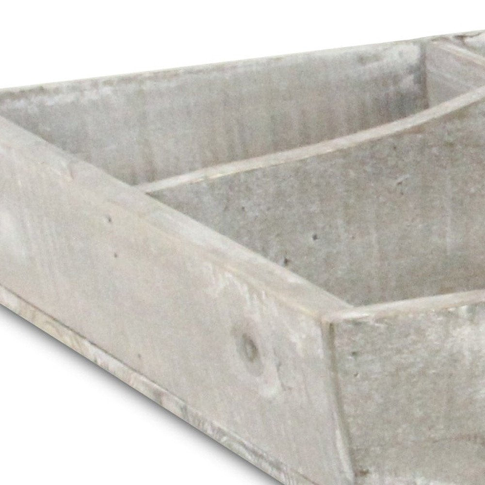 21" Gray Solid Wood Organizing Box HomeRoots
