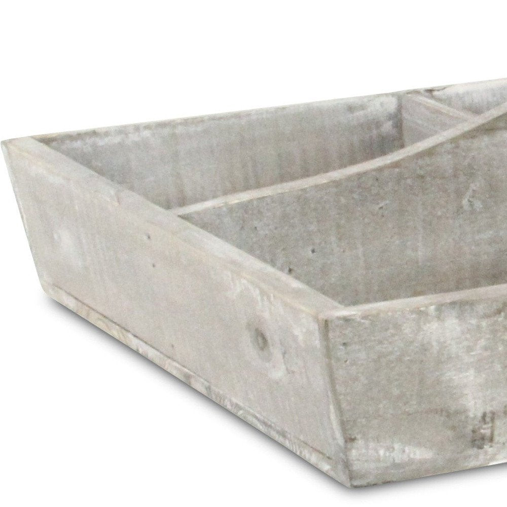 21" Gray Solid Wood Organizing Box HomeRoots