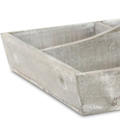 21" Gray Solid Wood Organizing Box HomeRoots