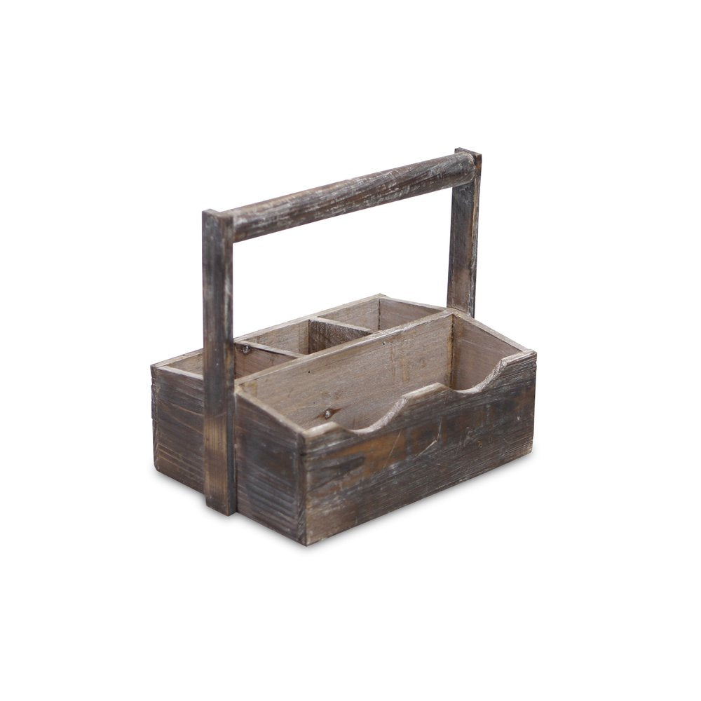 10" Brown Solid Wood Organizing Box HomeRoots