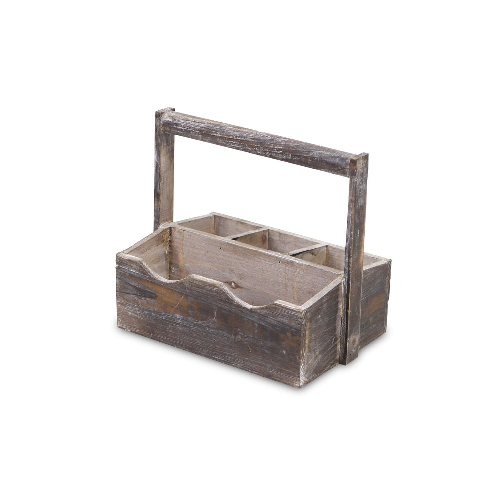 10" Brown Solid Wood Organizing Box HomeRoots