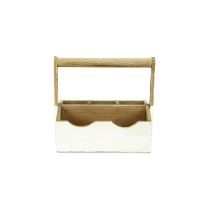10" White Solid Wood Organizing Box HomeRoots