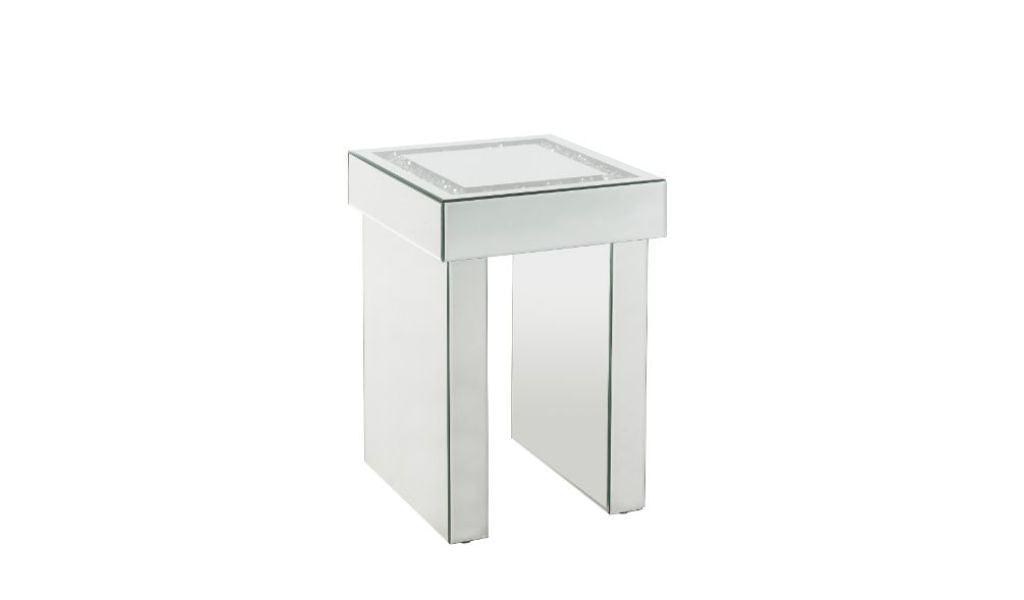 24" Silver Glass Square End Table - FurniFindUSA