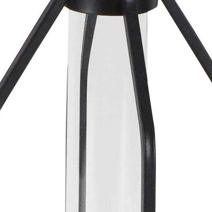 12" Black Clear And Natural Metal Glass And Wood Posy Test Tube Table Vase HomeRoots
