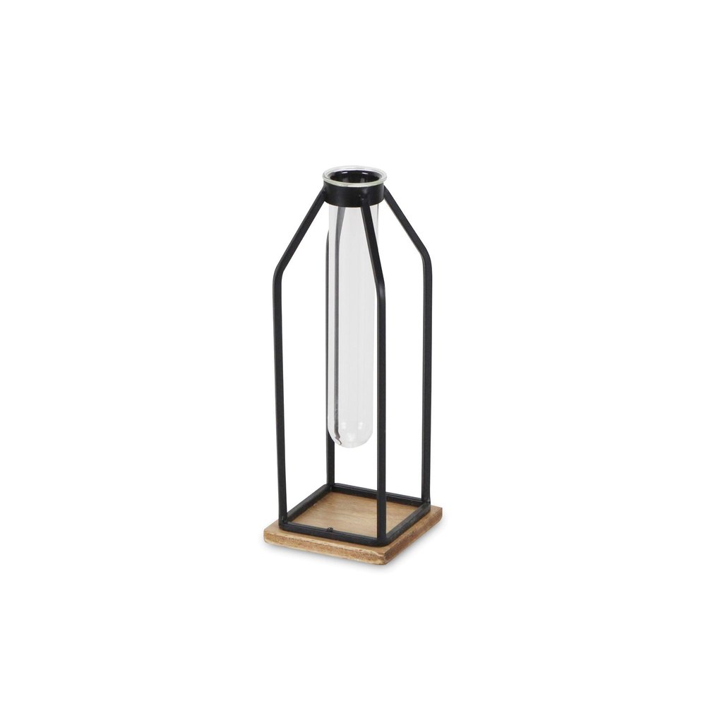 11" Black Glass Tabletop Sculpture HomeRoots