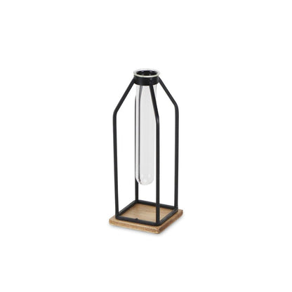 11" Black Glass Tabletop Sculpture HomeRoots