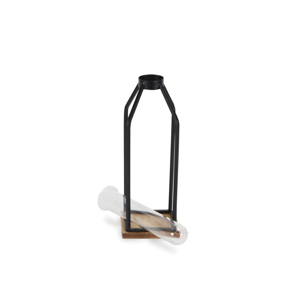 11" Black Glass Tabletop Sculpture HomeRoots