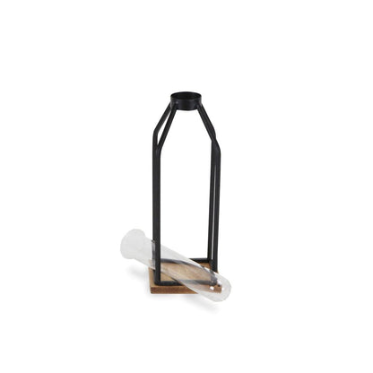 11" Black Glass Tabletop Sculpture HomeRoots