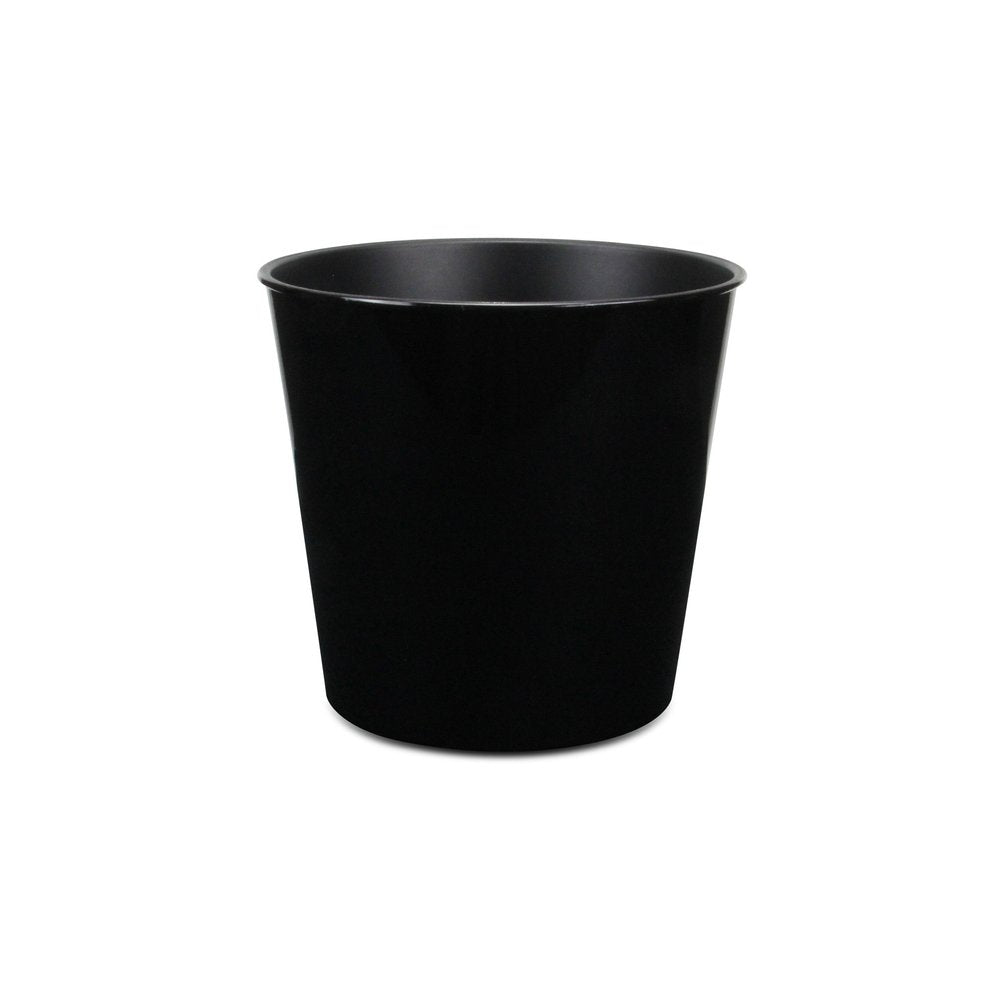 11" Black Recycled Plastic Indoor Outdoor Round Pot Planter — view 1