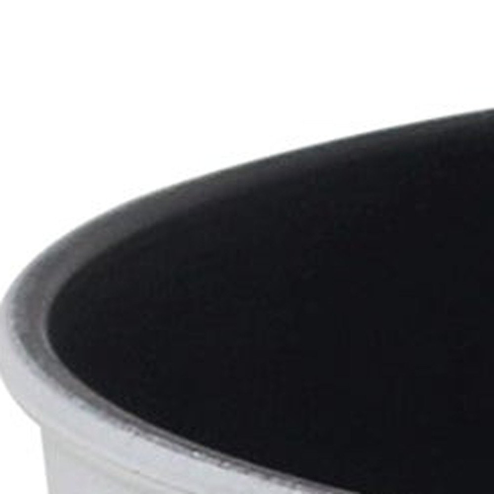11" White Recycled Plastic Indoor Outdoor Round Pot Planter — view 3