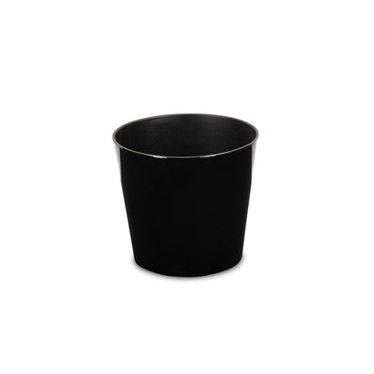 9" Black Recycled Plastic Indoor Outdoor Round Pot Planter HomeRoots