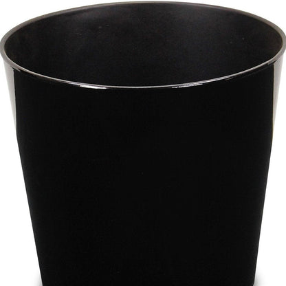 9" Black Recycled Plastic Indoor Outdoor Round Pot Planter HomeRoots
