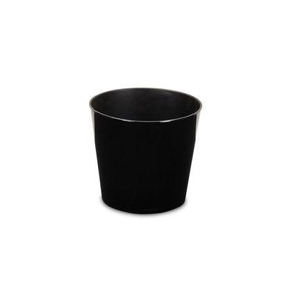 9" Black Recycled Plastic Indoor Outdoor Round Pot Planter HomeRoots