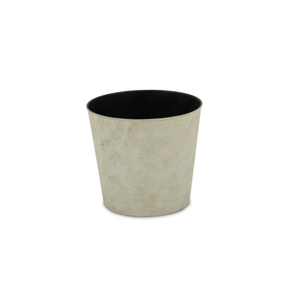 9" Gray Recycled Plastic Indoor Outdoor Round Pot Planter HomeRoots