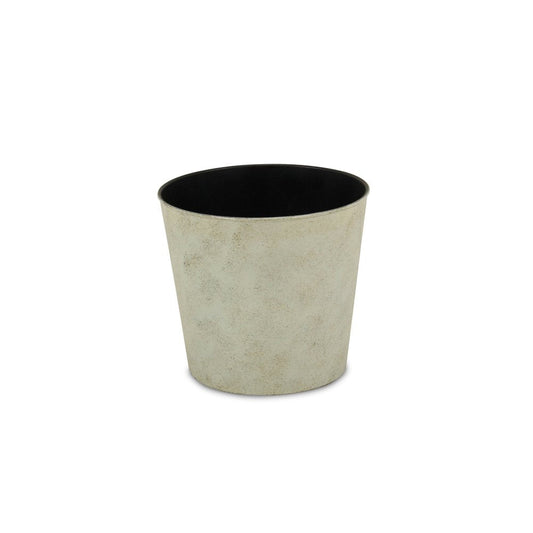 9" Gray Recycled Plastic Indoor Outdoor Round Pot Planter HomeRoots