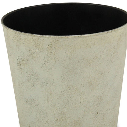 9" Gray Recycled Plastic Indoor Outdoor Round Pot Planter HomeRoots