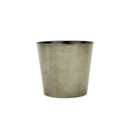 9" Gray Recycled Plastic Indoor Outdoor Round Pot Planter HomeRoots