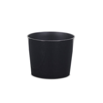 7" Black Recycled Plastic Indoor Outdoor Round Pot Planter HomeRoots