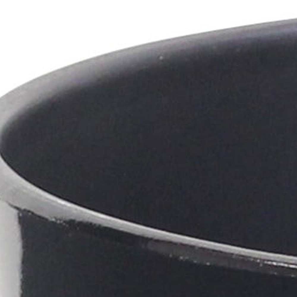 7" Black Recycled Plastic Indoor Outdoor Round Pot Planter HomeRoots