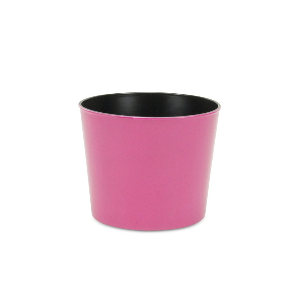 7" Hot Pink Recycled Plastic Indoor Outdoor Round Pot Planter HomeRoots