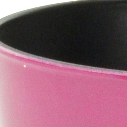 7" Hot Pink Recycled Plastic Indoor Outdoor Round Pot Planter HomeRoots