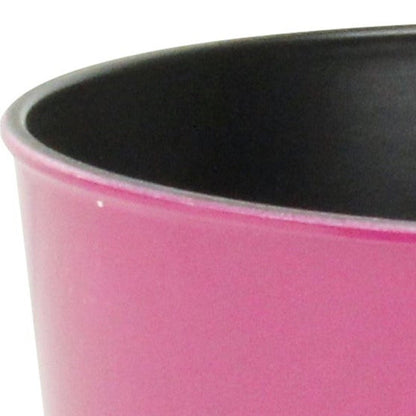 7" Hot Pink Recycled Plastic Indoor Outdoor Round Pot Planter HomeRoots